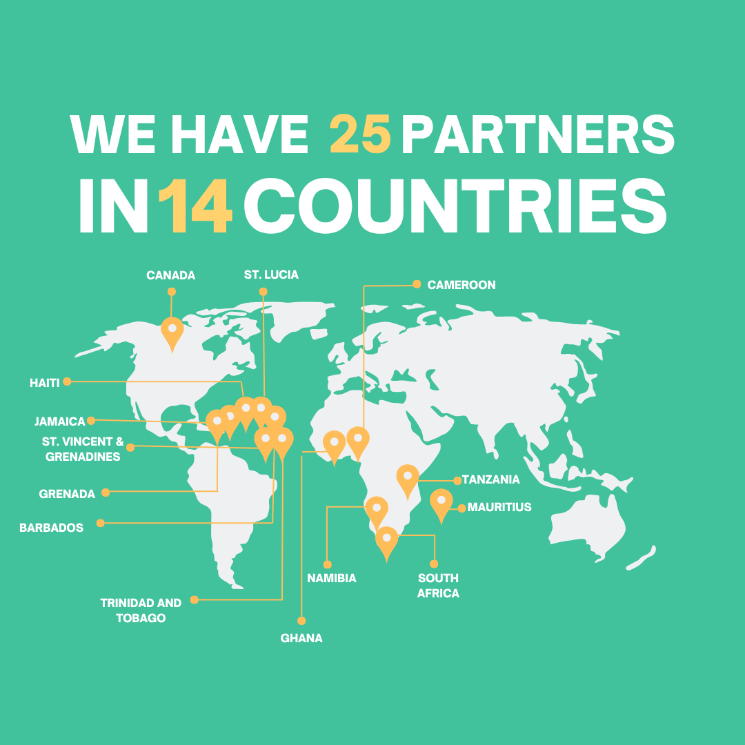 world map showing location of iPRIE partner countries