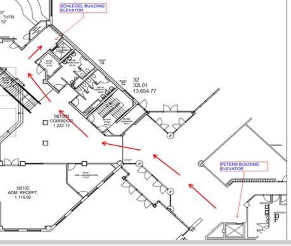 alternate accessible route, peters building, 