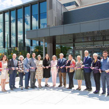 Laurier cuts the ribbon on new Savvas Chamberlain Music Building